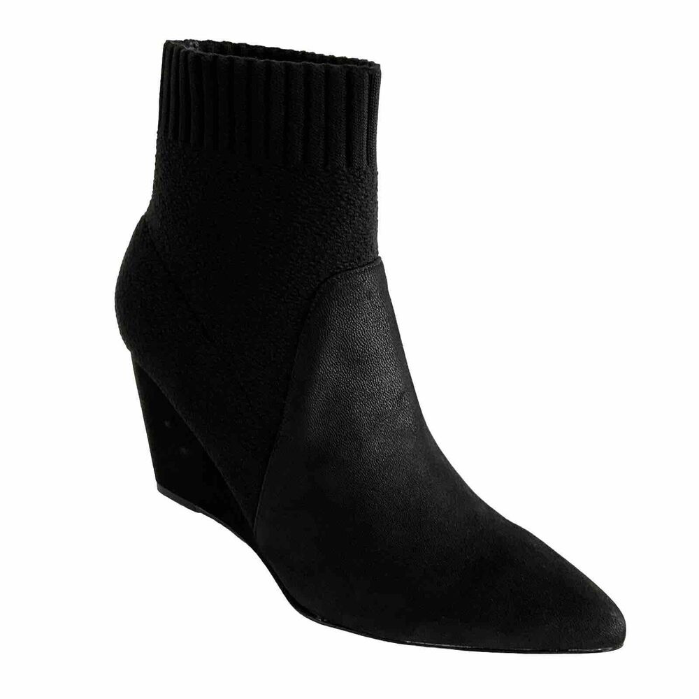 Cecelia Leather Renata Sock Bootie Black 8.5